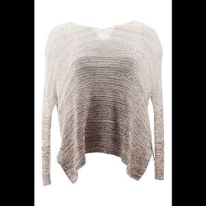MarlaWynne Women's Unstructured Ombré Marled Knit Sweater Mink - Regular